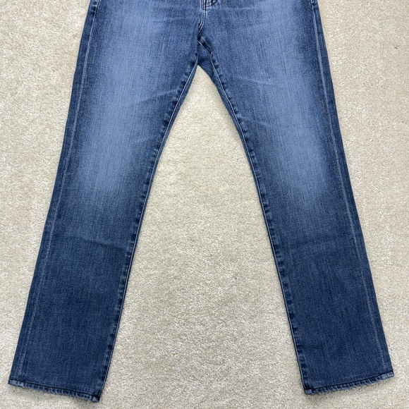 AG Adriano Goldschmied Everett Jeans Mens 30x34 Blue Denim 360 Slim Straight - Picture 3 of 14